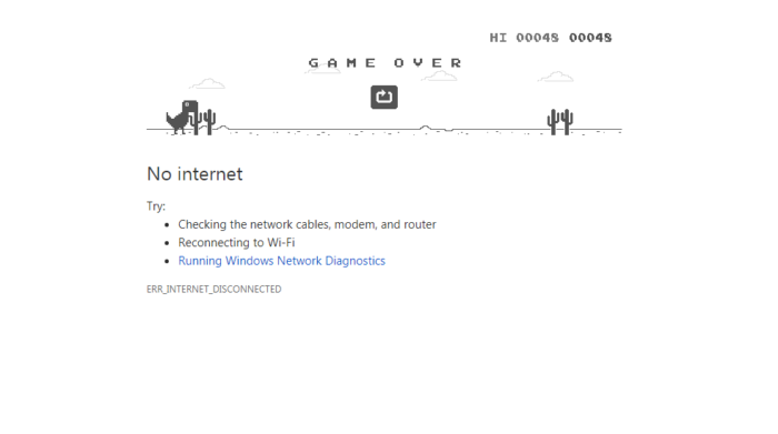 No Internet Dinosaur Game